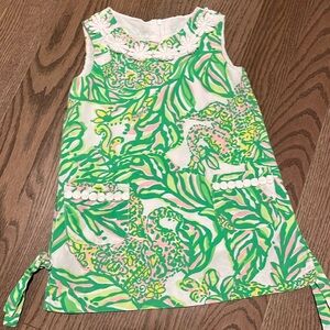 LILLY PULITZER ROSIE SHIFT DRESS RESORT WHITE SEEING PINK ELEPHANTS